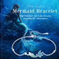 wholesale 925 Sterling Silver Blue Crystal Mermaid Tail Charm Chain Anklet/Anklet - Bohemian Oceanic s for Her-0-5