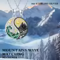 wholesale 925 Sterling Silver Yin Yang Pendant Necklaces Wholesale with Malachite and Obsidian Stones for Couples or Best Friends Forever (BFF)-0-6