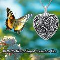 TOUPOP 925 Sterling Silver Heart Urn Necklace For Ashes Memorial Keepsake-0-4