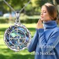 wholesale 925 Sterling Silver Abalone Shell Anchor & Cross Pendant Necklace for Women and Men-0-4