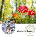 wholesale 925 Sterling Silver Mushroom & Tree of Life Abalone Shell Pendant Necklace-0-1