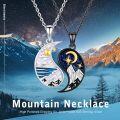 wholesale 925 Sterling Silver Yin Yang Moon & Star Couple Necklaces-0-6