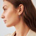 wholesale 925 Sterling Silver Black Enamel Cross Dangle Drop Leverback Earrings for Women and Girls-0-4