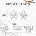 wholesale 925 Sterling Silver Heart & Star Design Cubic Zirconia Stud Earrings for Women-0-4