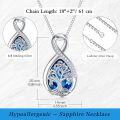 wholesale 925 Sterling Silver Birthstone Valentine s Day Tree of Life Teardrop Necklace-0-33