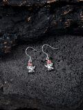 wholesale 925 Sterling Silver Ghost Earrings Wholesale With Top Hat And Bow-0-3