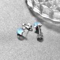 wholesale 925 Sterling Silver Opalite Star Stud Earrings for Women - Celestial Jewelry-0-1