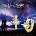 wholesale 925 Sterling Silver Star Moonstone & Zircon Hoop Earrings - Opalescent Gemstone, Hypoallergenic, Gift for Women-0-5