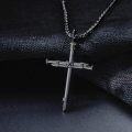 wholesale Sterling Silver Stainless Steel Men s Cross Necklace 22 +2 Chain Gift-0-7
