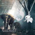 wholesale 925 Sterling Silver Heart & Elephant Pendant Necklaces for Women Girls  Sets-0-4