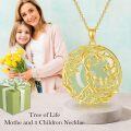 wholesale 14K Gold Sterling Silver Jade Tree of Life Necklace for Women-0-53