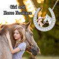 wholesale Horseshoe Necklace 925 Sterling Silver Western Cowgirl Necklace Cowboy Pendant Country Jewelry Christmas For Women -0-4