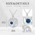 wholesale  Sterling Silver Tree of Life Birthstone Necklace for Women Gift -0-3
