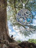 wholesale 925 Sterling Silver Abalone Shell Celtic Tree of Life Pendant Necklace-0-2