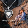 wholesale 925 Sterling Silver Blue Crystal Heart Locket Necklace for Women - Always in My Heart-0-21