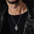 wholesale 925 Sterling Silver Saint Gabriel Shield Cross Necklace Pendant Jewelry for Men Women Boys Girls Gift 48cm Chain Length -0-3