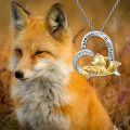 wholesale 925 Sterling Silver Metal Foxy Love Heart Pendant Necklace Gifts for Her-0-4