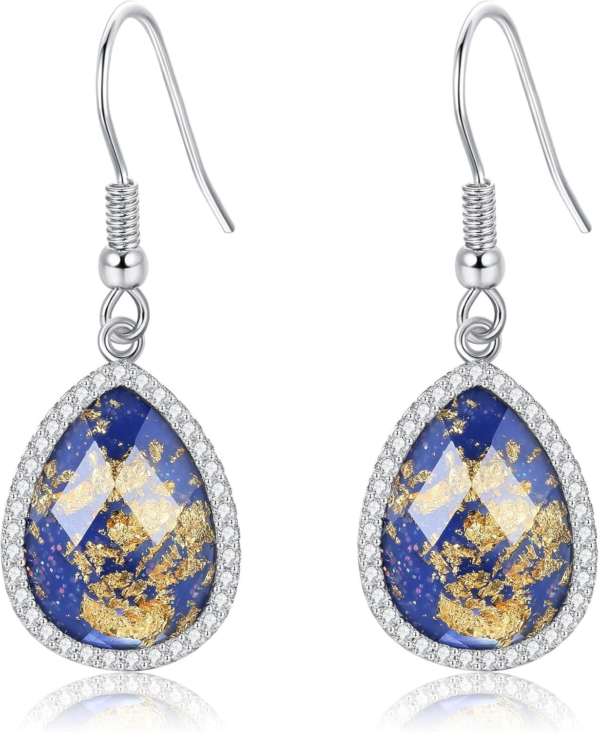 Sterling Silver Moonstone Butterfly Fish Earrings Blue Tear Baseball Moth Dangle Gifts-0-0