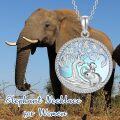 wholesale 925 Sterling Silver Elephant Tree of Life Pendant Necklaces - Cute Family s for Mom and Daughter-0-1