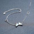 wholesale 925 Sterling Silver & Opal Butterfly Bracelet – Adjustable, Hypoallergenic, Elegant Gift for Women-0-1