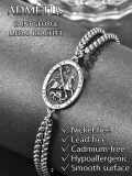 wholesale 925 Sterling Silver Saint George Medal Charm Bracelet with Extender Chain for Men Women - Adjustable Length from 6 to 8 inches-0-4
