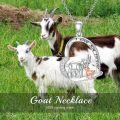 wholesale 925 Sterling Silver Goat Mother Baby Heart I Love You Forever Pendant Necklace-0-2
