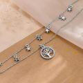 wholesale 925 Sterling Silver Women's Tree Of Life & Stars Charm Bracelet-0-2