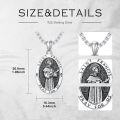 wholesale 925 Sterling Silver St. Francis Medal Necklace with Pray for Us Inscription and Crosses Design-0-2