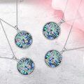 TOUPOP Sterling Silver Abalone Shell J Family Tree Of Life Necklace-0-3