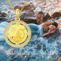 wholesale Gold-Plated 925 Sterling Silver Dolphin & Sun&Moon Pendant Necklace for Women-0-3