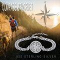 wholesale 925 Sterling Silver Compass Bracelet for Men and Women Celtic Travel Adventure Journey Gift with 7+2 inch -0-2
