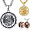 wholesale 925 Sterling Silver Saint Anthony Protect Us Pendant Necklaces for Women and Men Catholic Religious  Ideas-0-0