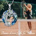 wholesale 925 Sterling Silver Tennis Player Tree Of Life Crystal Pendant Necklace Rose Gold-0-2