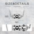 wholesale 925 Sterling Silver Paw Print Cylinder Pet Urn Keepsake Jewelry for Ashes Cremation Memorial Pendant Necklace  w/Funnel and Fill Tool-0-2
