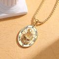 wholesale 925 Sterling Silver Saint Anthony Oval Religious Medal Pendant Necklace-0-1