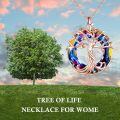 TOUPOP Sterling Silver Austrian Crystal Tree Of Life Necklace For Women-0-2