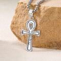wholesale 925 Sterling Silver Ankh Pendant - Egyptian Coptic Cross Necklace for Men & Women Gifts-0-1