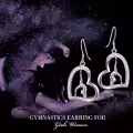 TOUPOP Sterling Silver Crystal Gymnast Stud Earrings Gymnastics Gift-0-2