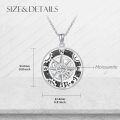 wholesale 925 Sterling Silver Round Cut Moissanite Compass Pendant Necklace for Women and Men-0-3