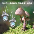 wholesale 925 Sterling Silver Moonstone & Moss Agate Dangle Earrings with Malachite and Turquoise Accents - Fairy House Design-0-3