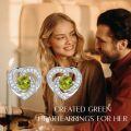 wholesale 925 Sterling Silver Birthstone Heart Stud Earrings Jewelry Gifts for Women-0-35