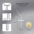 wholesale 925 Sterling Silver Polished Delicate Crucifix Cross Pendant Necklace for Men & Women (Length: 20-24 inches)-0-3