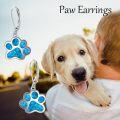 wholesale 925 Sterling Silver Abalone Shell Inlay Paw Print Leverback Earring for Women Girls Animal Lover Gift-0-10