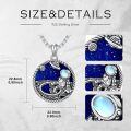 wholesale 925 Sterling Silver Moonstone Astronaut Pendant Necklace - Space Themed Jewellery Gifts for Him Her-0-4