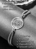wholesale 925 Sterling Silver Saint Michael Protect Us Charm Bracelet with Extender Chain for Men Women -0-4