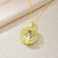 wholesale 925 Sterling Silver Tree Of Life Pendant Necklace Wholesale With Green Gemstone-0-58