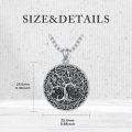 wholesale 925 Sterling Silver Celtic Knot Tree of Life Pendant Necklace  Norse Viking Jewelry for Men & Women-0-5