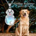 wholesale 925 Sterling Silver Moonstone Dog Pendant Necklace for Women - Memorial s-0-4