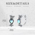 wholesale 925 Sterling Silver Vintage Moss Agate Hoop Earrings for Women Gifts-0-5