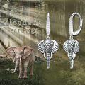 wholesale 925 Sterling Silver Hypoallergenic Elephant Drop Earrings for Women Girls  4cm Long-0-1
